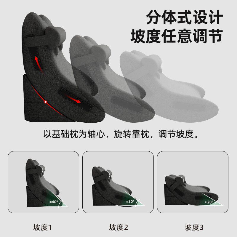 胃食道防反流斜坡枕头老人卧床护理床头半躺靠背垫胆汁防反酸靠枕