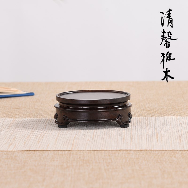 实木茗杯茶壶奇石玉石花瓶香炉盆景佛像工艺品摆件底座实木质托架