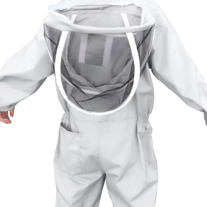 养蜂蜂具加厚白色太空服连体分体蜂衣白色太空服防护蜜蜂套转