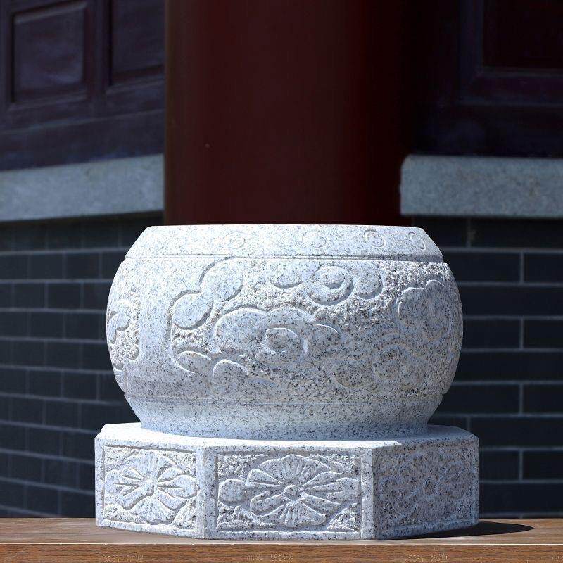 柱墩青石石柱柱子墩子基石实心石雕柱脚花岗岩底座空心庭院石鼓