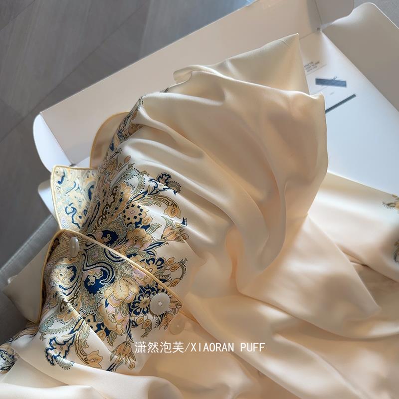 复古轻奢冰丝睡衣礼盒女家居服送婆婆妈妈三八妇女节母亲节礼物