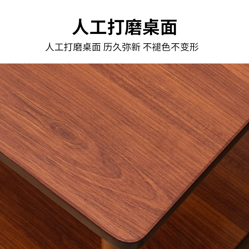 小方桌子精致小茶几小尺寸实木迷你小茶台双层边几沙发边角柜