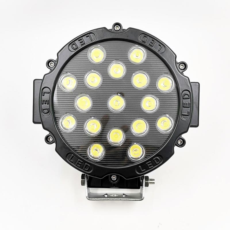 汽车LED射灯越野改装车顶灯12V24V行车灯加装帕杰罗黑金刚前杠灯