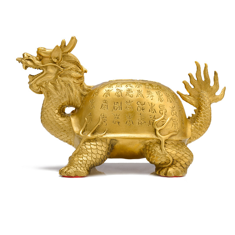 纯铜乌龟摆件铜千年龟百寿龙龟 家居长寿龟贺寿礼品铜龟工艺品