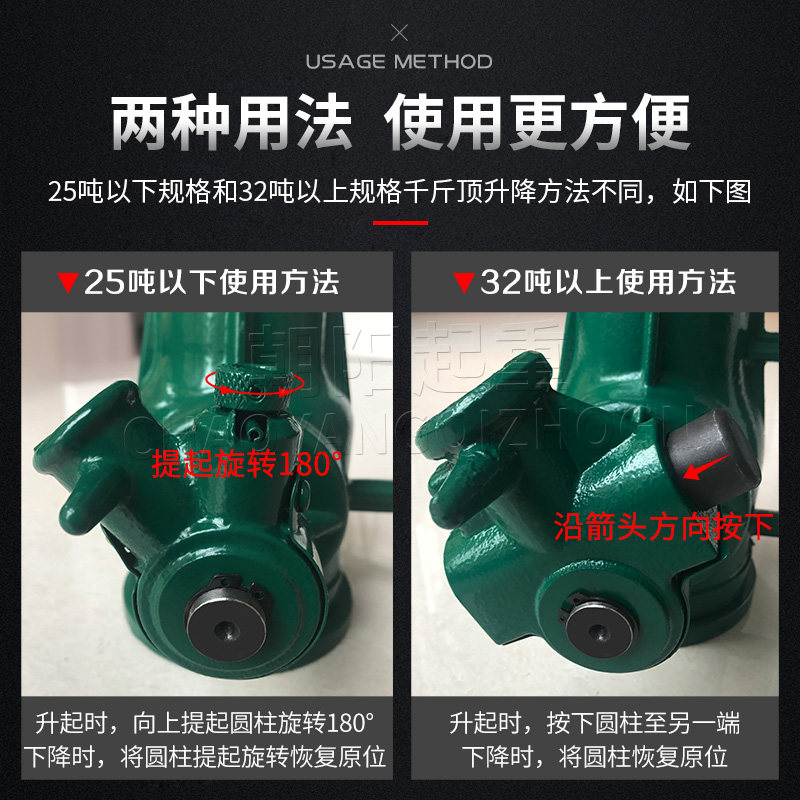 沪工螺旋千斤顶齿轮手摇手动机械式千金顶3T5T10t20吨32T50吨100t
