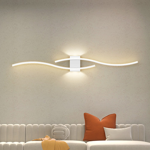 极简壁灯卧室床头灯现代简约客厅电视背景墙灯具北欧流行长条灯饰