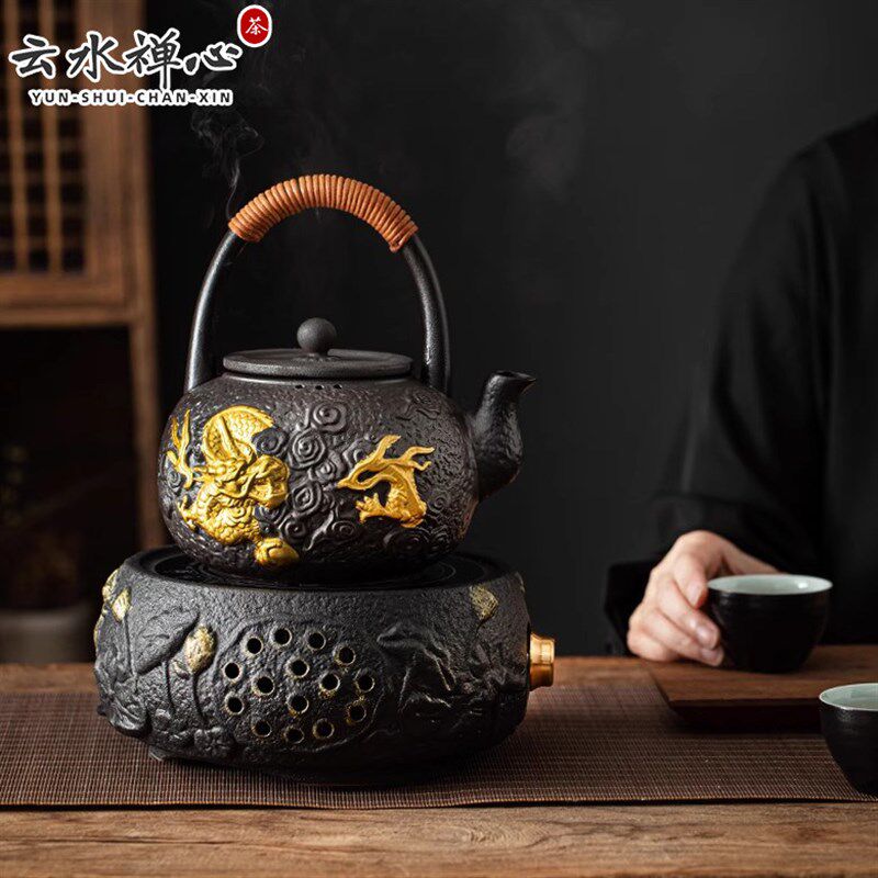 围炉煮茶电陶炉耐高温陶瓷壶煮茶器套装泡茶专用煮水壶煮茶烧茶器