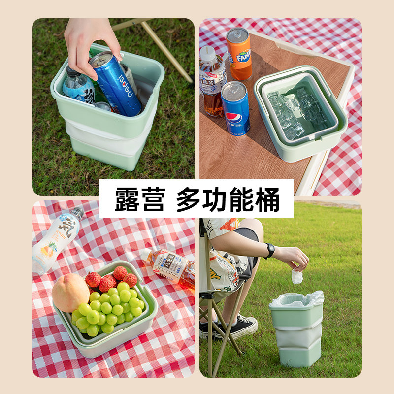 车载折叠垃圾桶多功能旅游车内用品自驾游露营宿舍洗车便携大容量