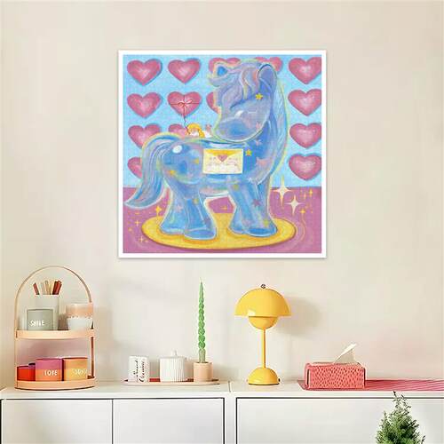 Mood新品【碎梦小马】300片/1000片小清新氛围装饰画蓝卡木质拼图