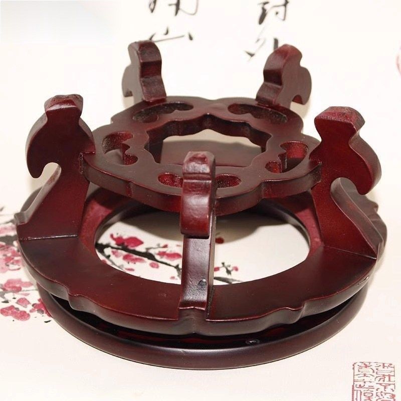 天然葫芦底座高脚托架树脂镂空工艺品架子葫芦文玩水晶球奇石摆件
