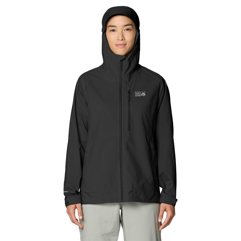 Mountain Hardwear山浩女Stretch Ozonic防水轻量雨壳防风冲锋衣