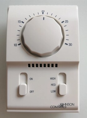 江森单冷/冷暖空调风机盘管温控器面板Johnson温控开关T2000EAC-0