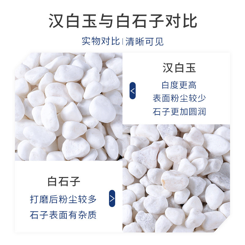 50斤白色石头小石子阳台大鹅卵暖软石庭院铺路铺地造景枯山水装饰