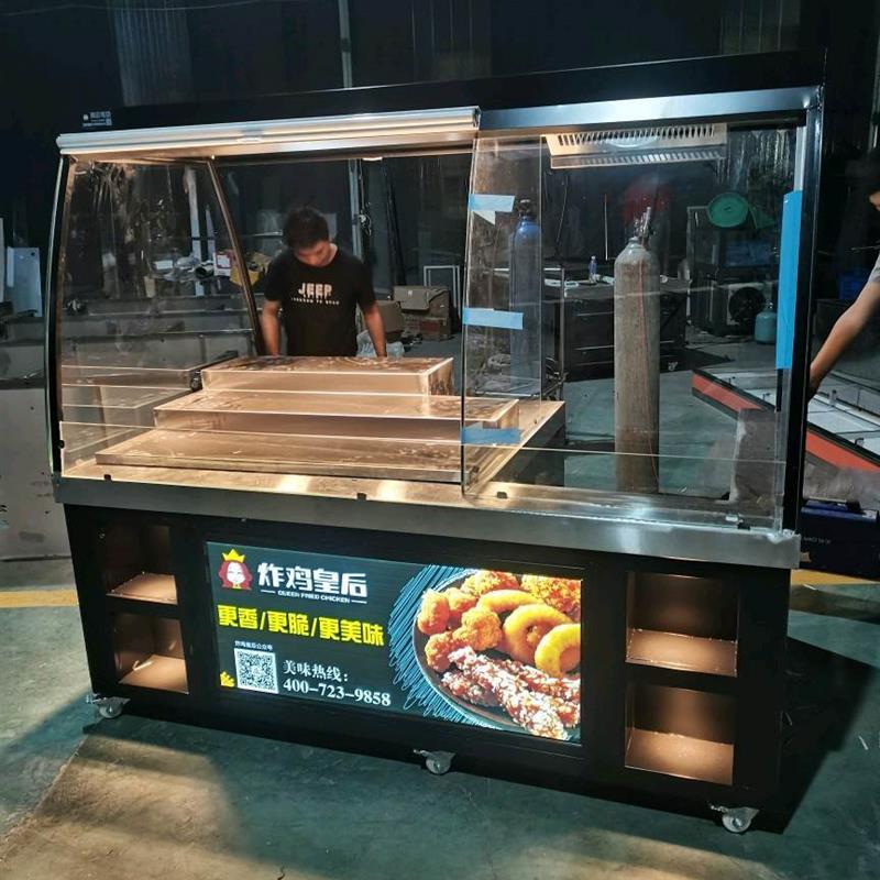 炸鸡皇后展示柜明档超市熟食小吃保鲜柜台脆皮炸鸡保温加热展示柜