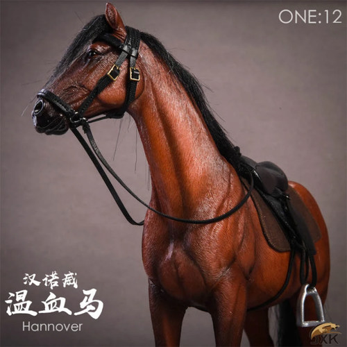 JXK官方正品 1/12比例温血马仿真模型树脂骏马摆件家居桌面装饰品