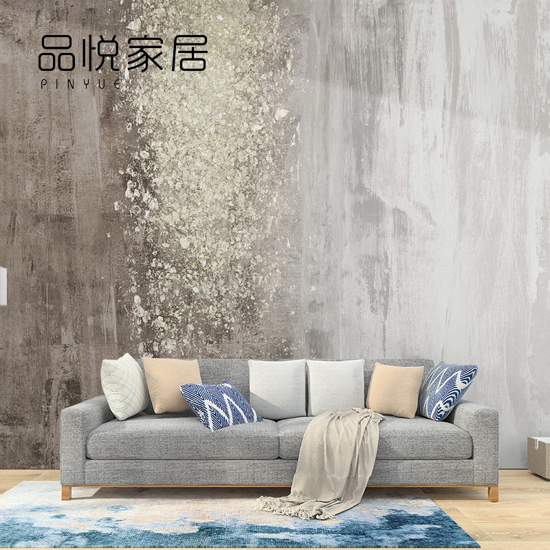 北欧复古轻奢金粉抽象涂鸦壁纸创意客厅电视背景墙纸卧室无缝墙布