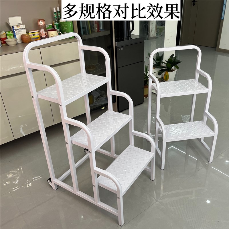 仓库理货登高梯超市理货梯家用登高梯加厚移动带轮平台登高梯