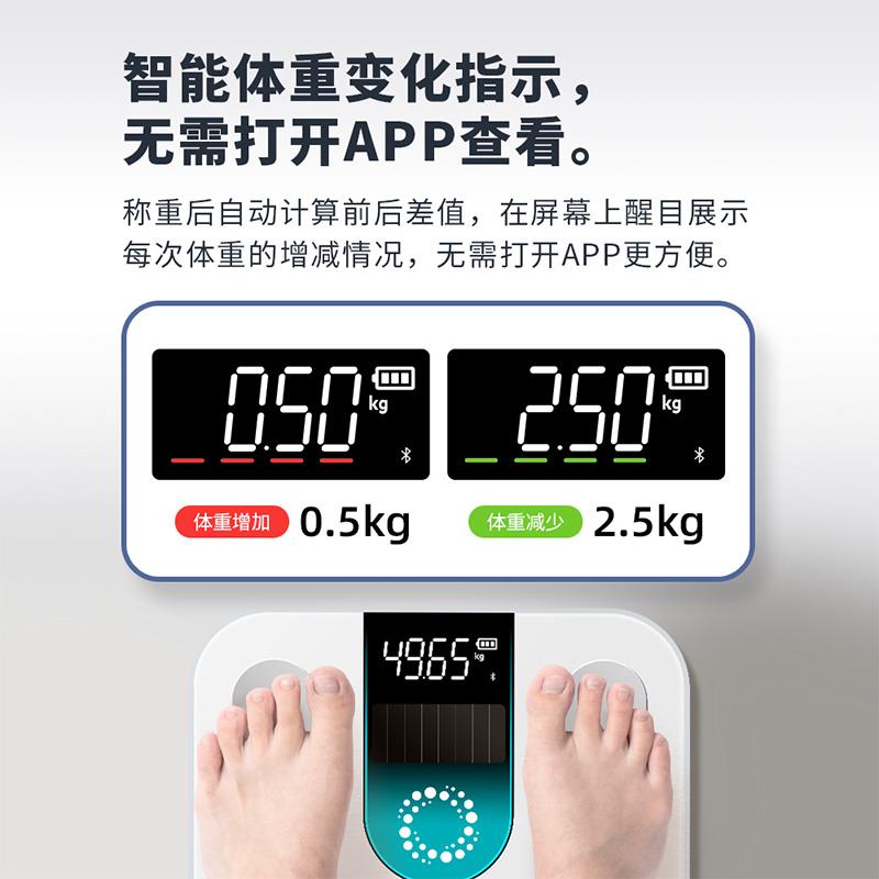 光能体脂秤家用减肥专用精准体重秤智能电子秤家用太阳能减脂称人