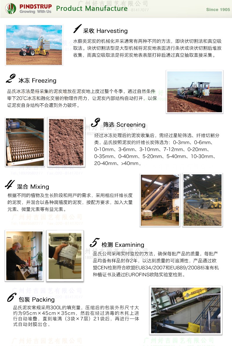 广东总代理丹麦品氏进口泥炭土多肉月季蔬菜育苗土播种土300L大包