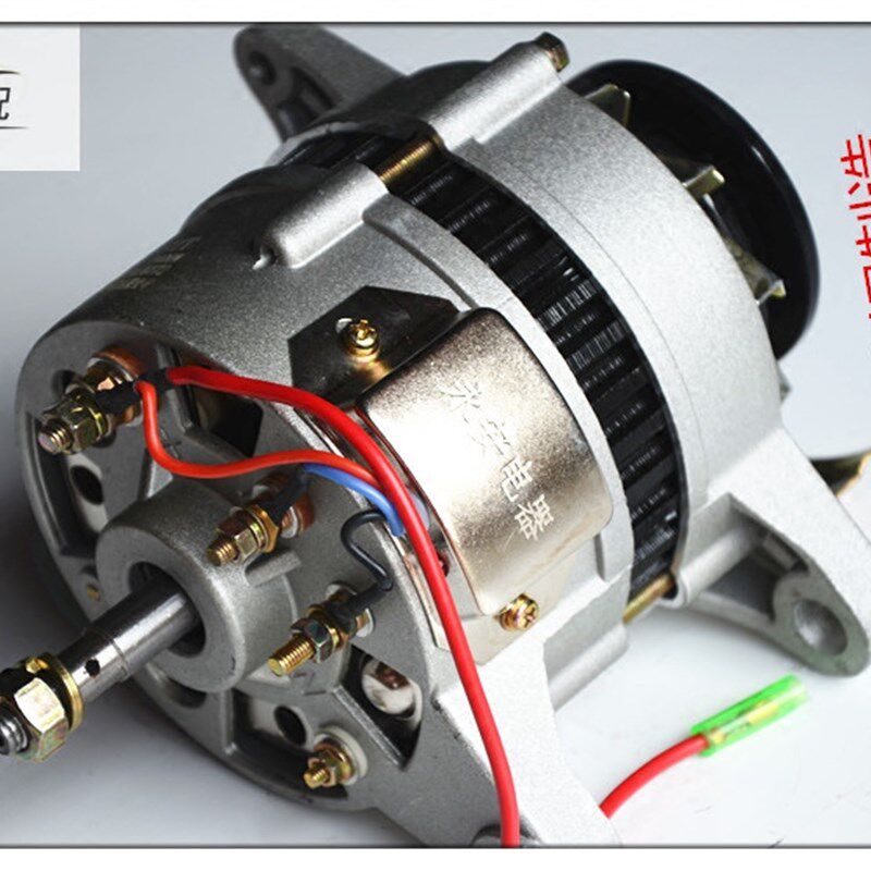 莱动四轮拖拉机发电机硅整流鲁中配套永磁直流两用12V 24V纯铜