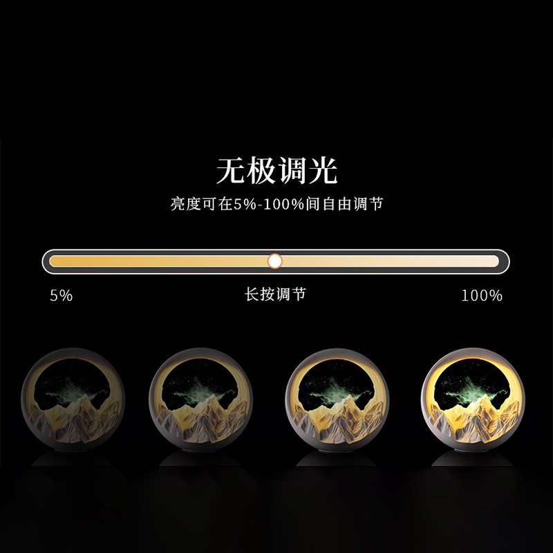 日照金山扩香石香薰灯礼盒小夜灯乔迁新婚结婚生日礼物送女生摆件