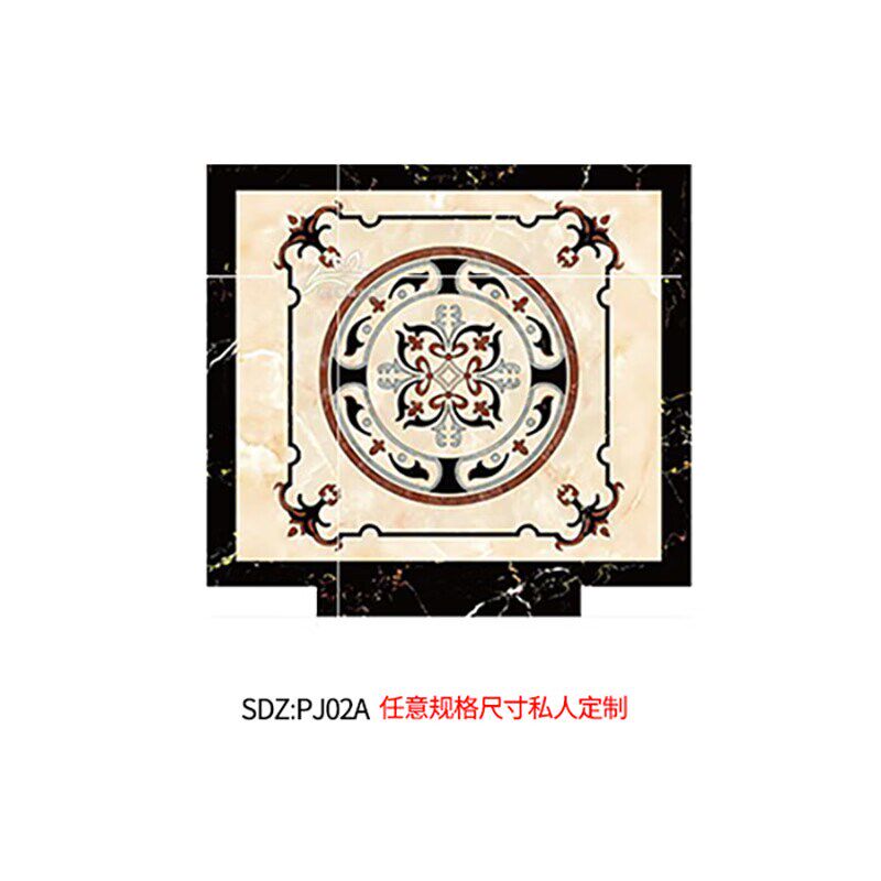 别墅公寓电梯拼花亮光瓷砖轿厢自建房防滑耐磨地砖地毯花订制地板