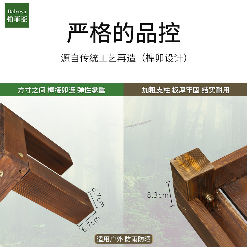 实木多肉多层阳台室外防腐木花箱花架子庭院户外单层矮花凳花盆架