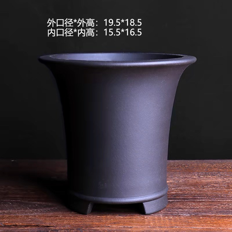 紫砂宜兴紫砂花盆兰花盆春兰古典素面桌面绿植矮种盆景多肉包邮