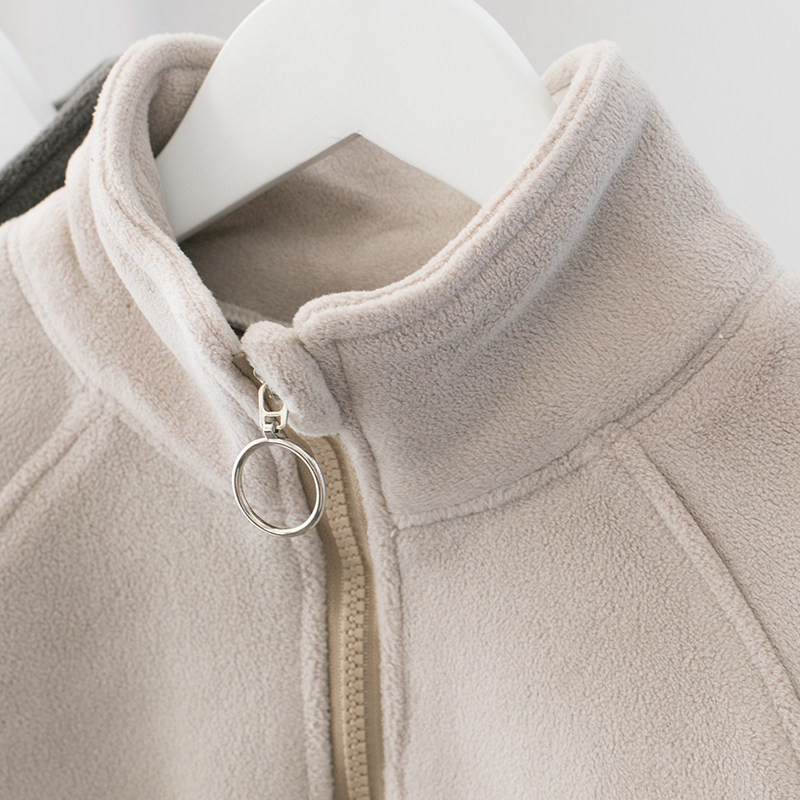 儿童外套冬季男童加绒加厚上衣秋冬装新款小童宝宝羊羔绒保暖卫衣