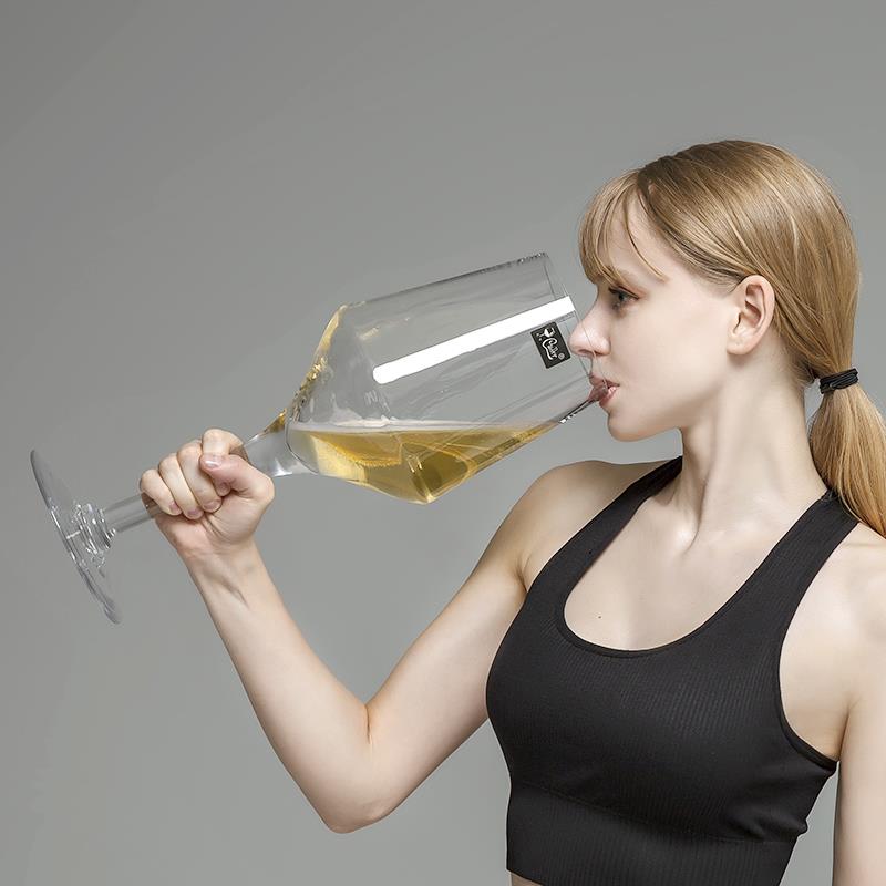 创意新品超大号玻璃红酒杯英雄杯大容量酒具摆件酒吧定制婚庆Logo