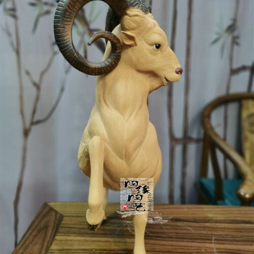 陶瓷工艺品 石湾公仔 生肖 羊 中式 玄关电视柜