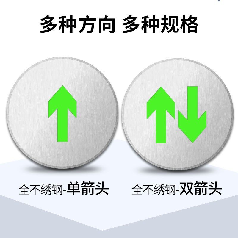 免接电消防灯牌地贴地标灯指示贴夜光安全出口指示牌指示灯自发光