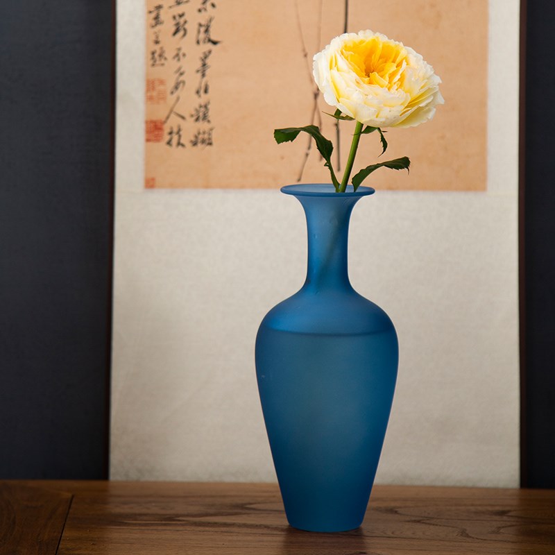 花瓶摆件客厅插花小众北欧玻璃瓶复古仿宋风迷你细口轻奢水养创意
