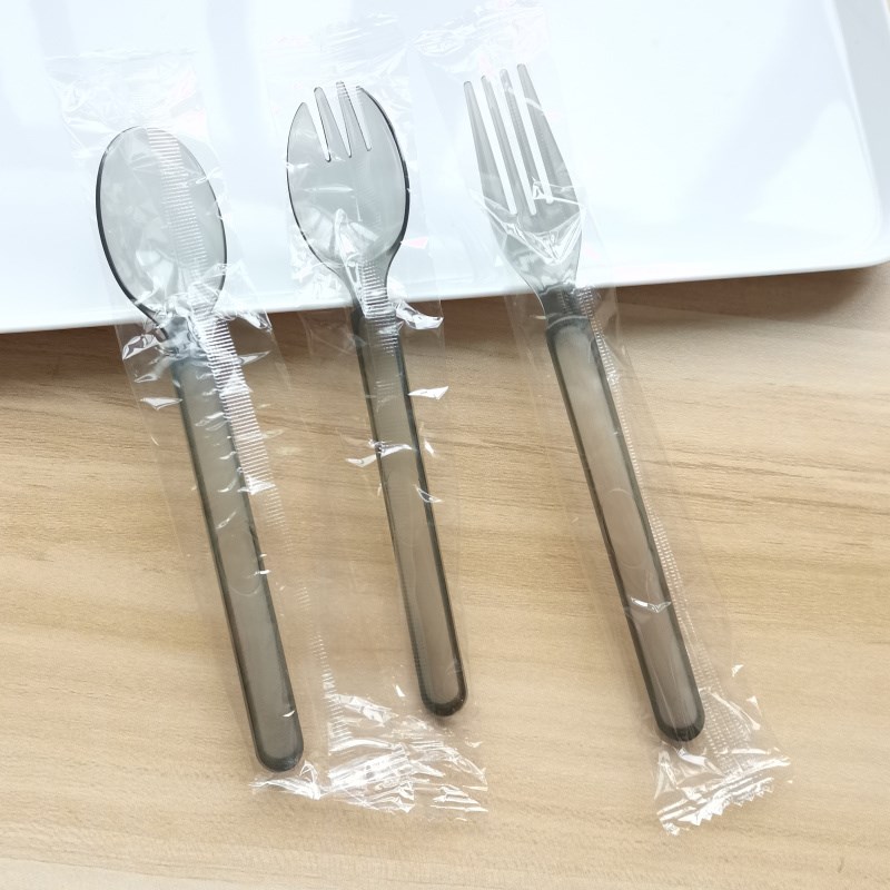 一次性塑料叉子加纸巾单独包装高档外卖意面披萨水果沙拉餐叉勺子
