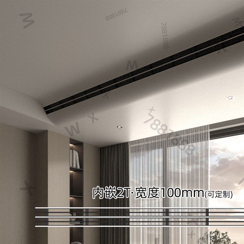 T型中央空调出风口百叶格栅风口条形极简隐形内嵌式加长极窄定制