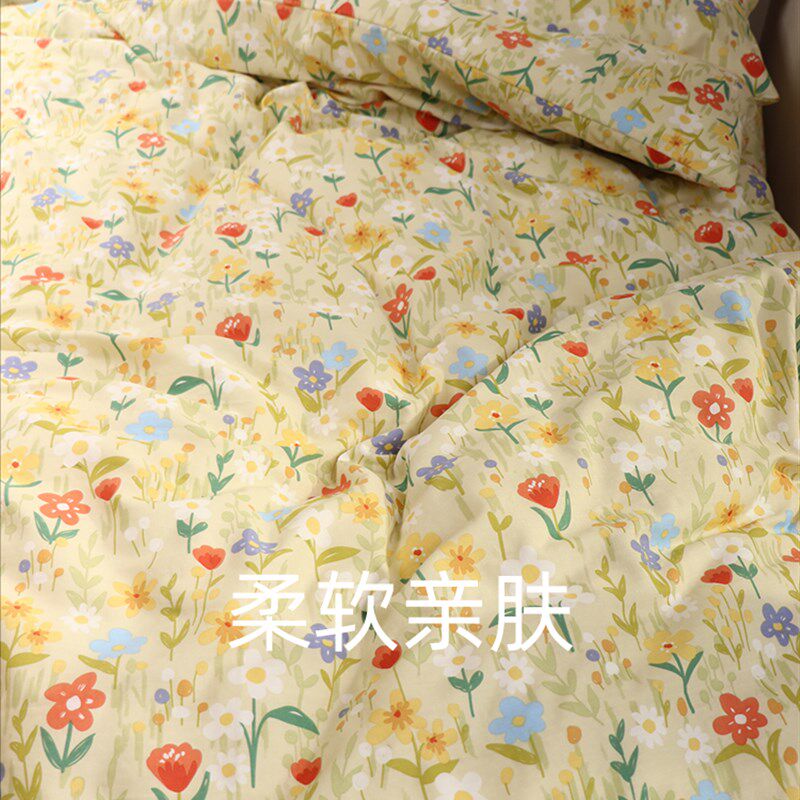 七色佳佳双层纱a类四件套全棉婴儿级高端裸睡四件套超柔亲肤床笠