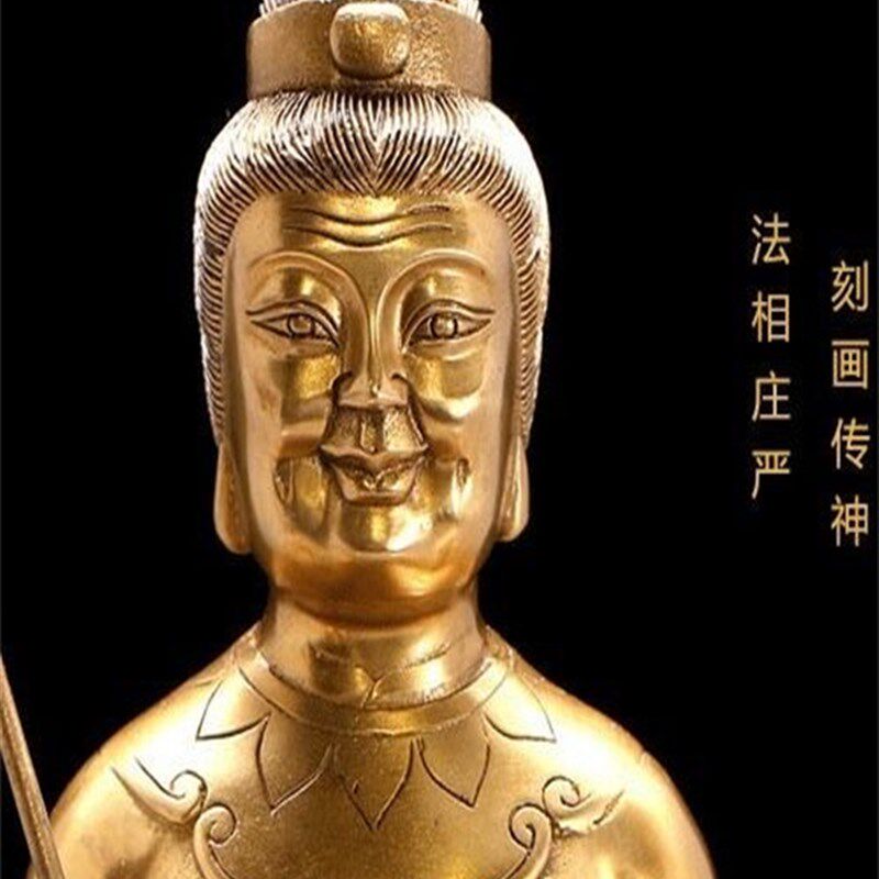 飞龙纯铜梨山圣母黎山梨山老母铜像佛像摆件家居工艺品