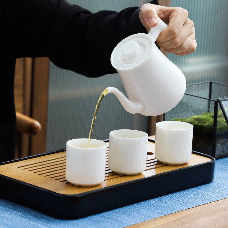 陶瓷德化白瓷旅行茶具套装便携包旅游户外小套装小型一壶六杯茶盘