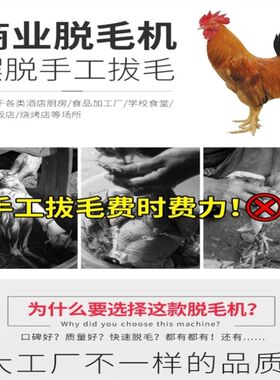三鸟商用家禽鸡鸭鹅去毛机神器打毛机涡轮小型全自动褪毛机脱毛机