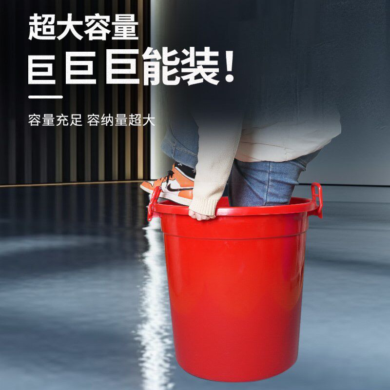 带盖塑料桶家用大容量储水桶加厚耐用大桶特大号圆形塑料桶圆桶