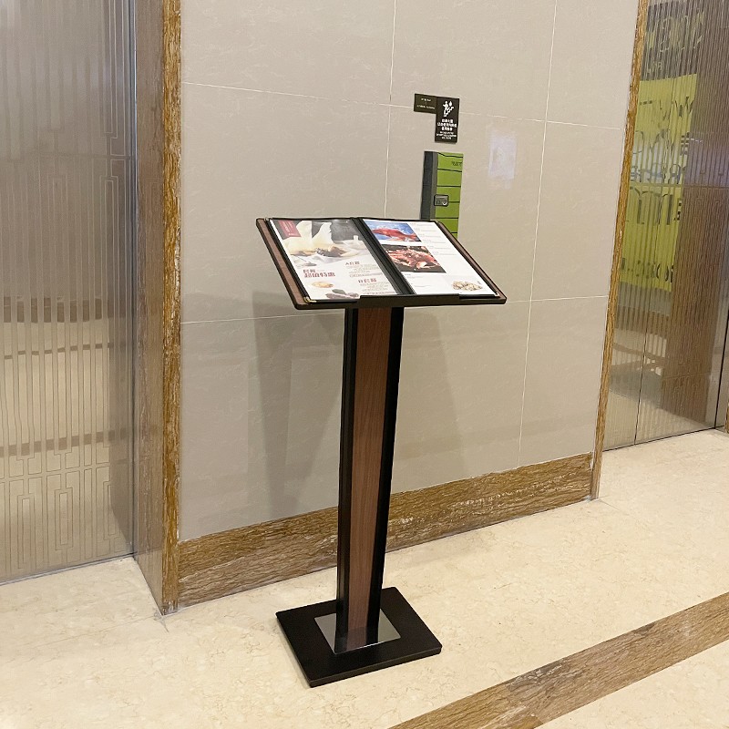 菜单展示牌菜牌展示架菜谱翻页立式水牌售楼部合同公示架餐厅门口