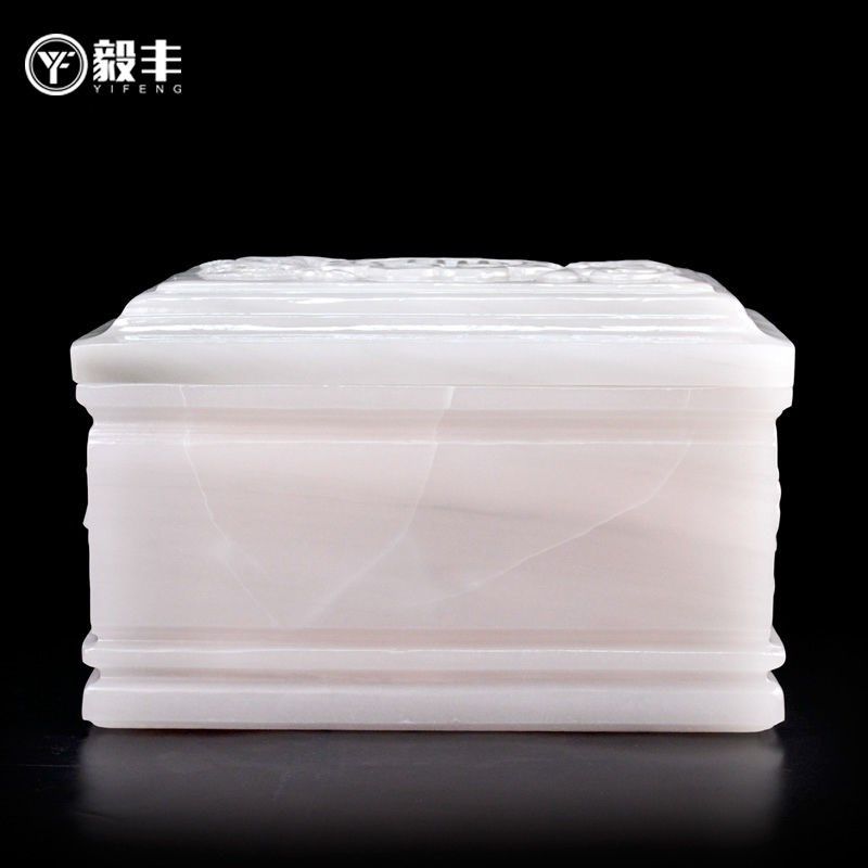 天然阿富汗玉骨灰盒玉石水晶高档龙凤宝居汉白玉大理石男用款女款
