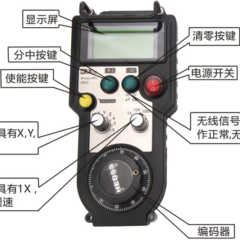 数控机床手持脉冲发生器新代宝元数控系统无线电子手轮加工中心