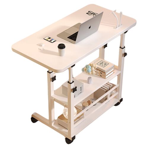 可移动床边桌卧室书桌学生学习笔记本多层办公升降电脑桌小型家用