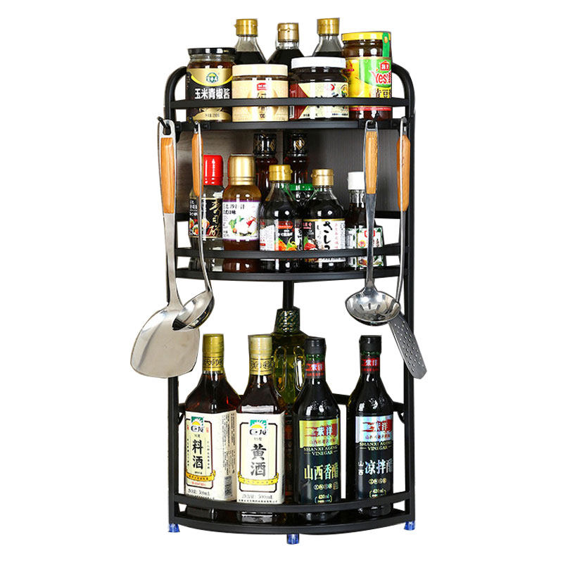 厨房墙角置物架三角收纳台面家用转角架子三脚架壁挂式挂墙调料架