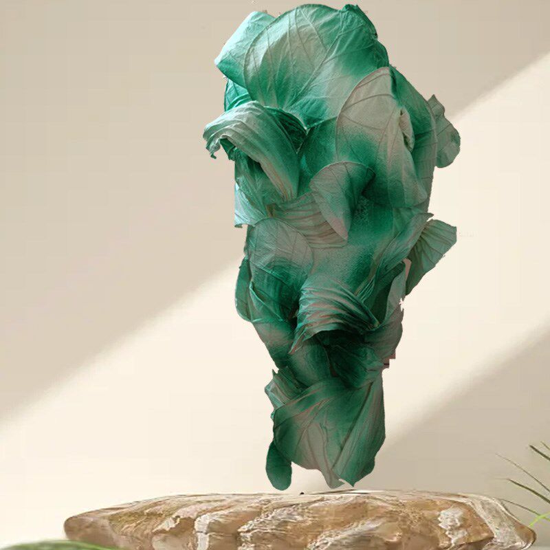 发财白菜绿色纸艺创意立体中空吊饰装置商场酒店售楼处展会设计