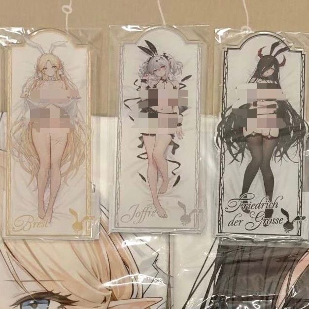 日版现货 碧蓝航线兔女郎睡衣系动漫徽章/立牌