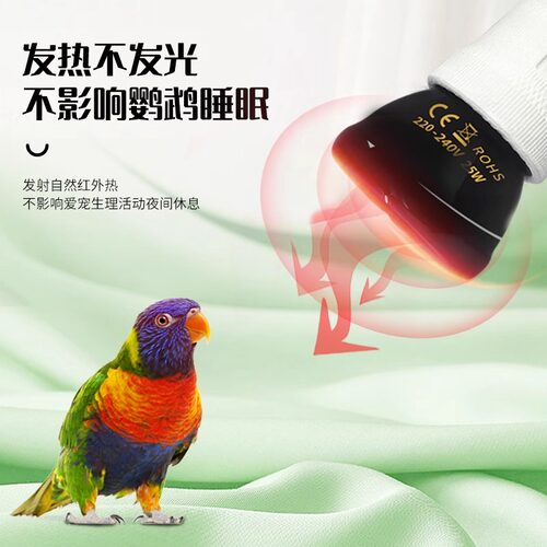 宠物鹦鹉保温灯幼鸟取暖器鸟笼玄风恒温加热灯保暖灯芦丁鸡加温灯
