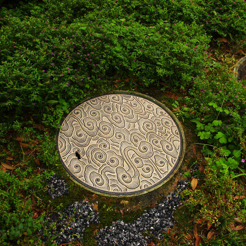 艺术圆形井盖700污水雨水弱电水井隐形盖井庭院花园装饰水窨盖板