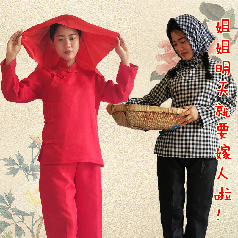 民国农民村姑妇女贫民百姓马褂古装小二老太太老爷爷车夫话剧服装